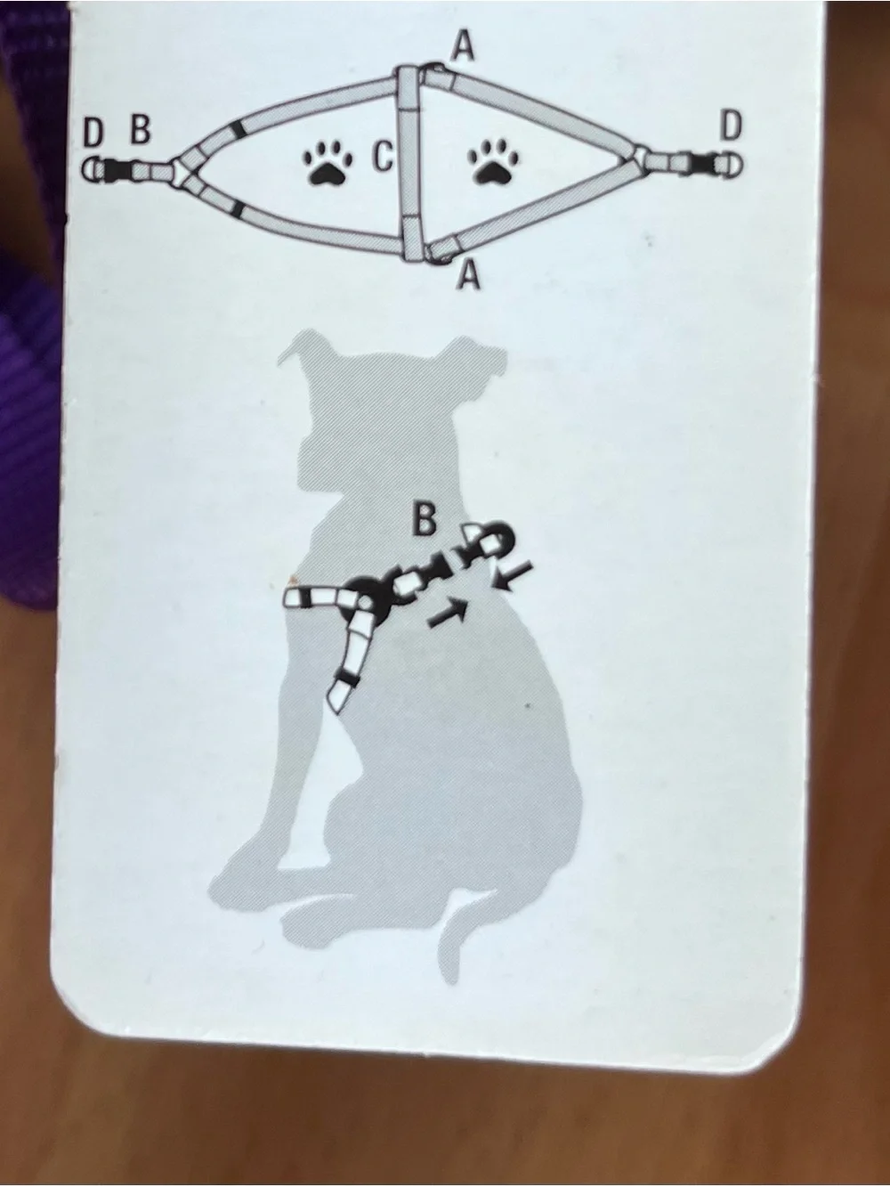 Petmate Purple Step-In Dog Harness with Metal D-Rings